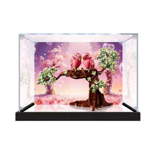 Acrylic Display Case for LEGO 21365 LEGO Ideas, with Themed Printed Background & Dustproof Box