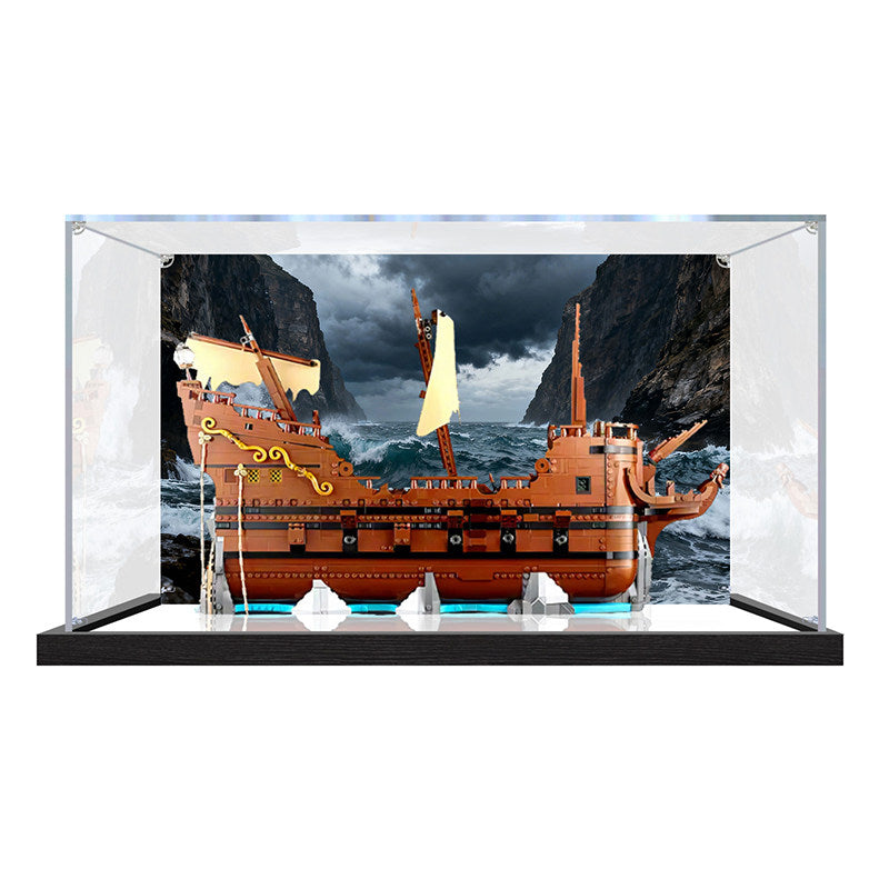 Acrylic Display Case for LEGO 21363 LEGO Ideas: The Sound of Music, with Themed Printed Background & Dustproof Box