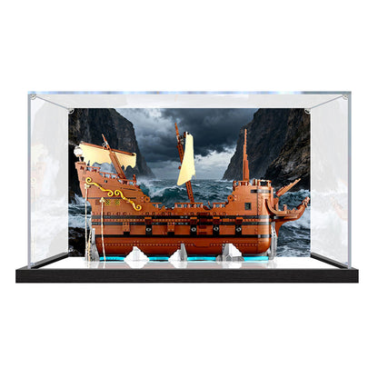 Acrylic Display Case for LEGO 21363 LEGO Ideas: The Sound of Music, with Themed Printed Background & Dustproof Box
