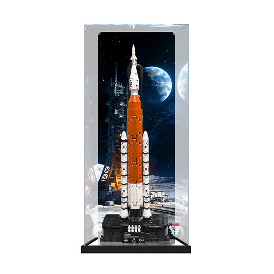 Acrylic Display Case for LEGO 42221, with Themed Printed Background & Dustproof Box