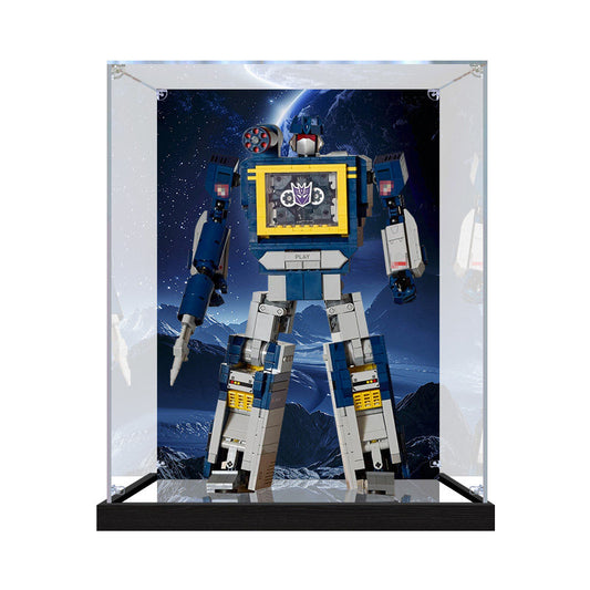 Acrylic Display Case for LEGO 10358, with Themed Printed Background & Dustproof Box