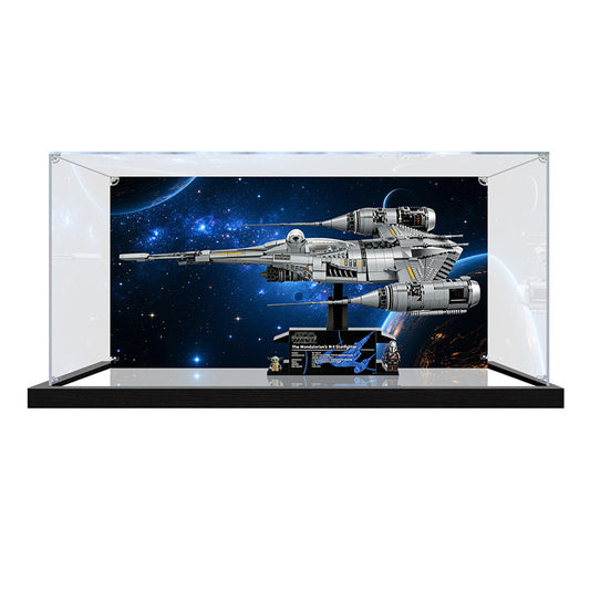 Acrylic Display Case for LEGO 75442, with Themed Printed Background & Dustproof Box