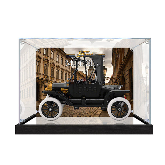 Acrylic Display Case for LEGO 11376, with Themed Printed Background & Dustproof Box