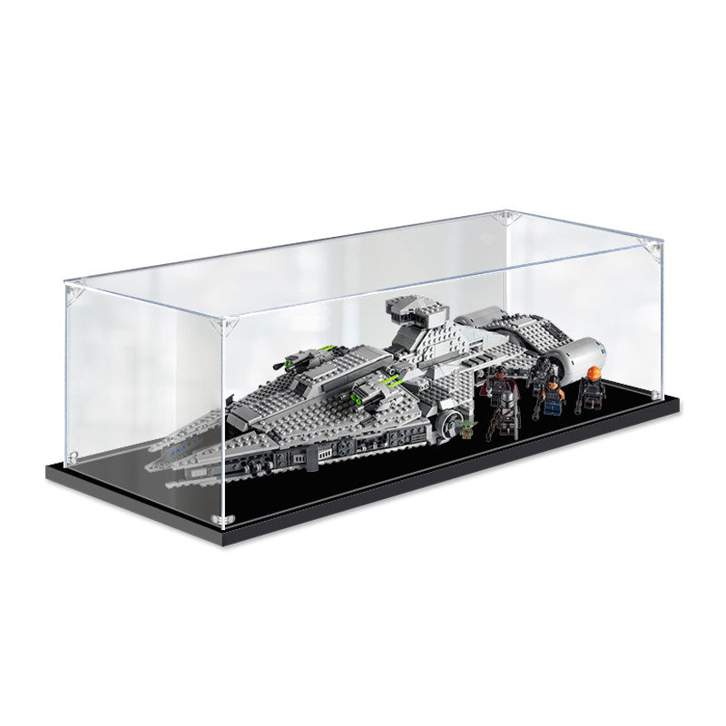 Acrylic Display Case for LEGO 75315 Imperial Light Cruiser, with Themed Printed Background & Dustproof Box