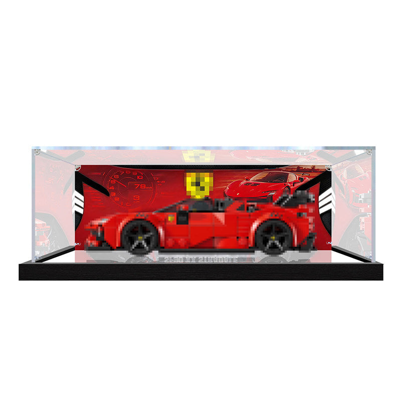 Acrylic Display Case for LEGO 77254, with Themed Printed Background & Dustproof Box