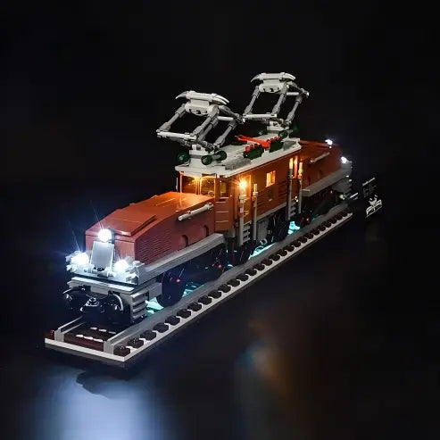 LEGO 10277 Krokodille Lokomotiv Spejl Akryl Display Case - Støvtæt Udstillingsvitrine