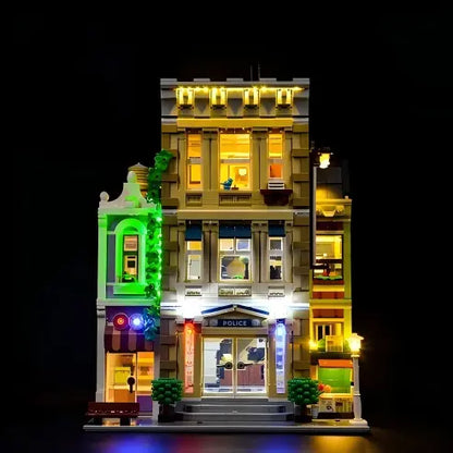 LEGO 10278 Stazione di Polizia Custodia Espositiva in Acrilico a Specchio - Vetrina Antipolvere