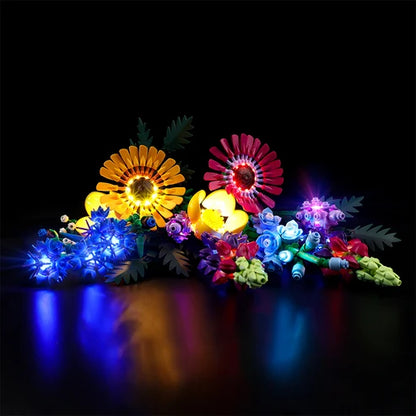 LEGO 10313 Wildflower Bouquet Mirror Acrylic Display Case - Dustproof Showcase
