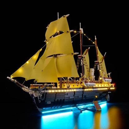 LEGO 10335 The Endurance Caixa de Exibição Acrílica com Luz de Anel e Fundo Impresso em UV - Vitrine à Prova de Poeira