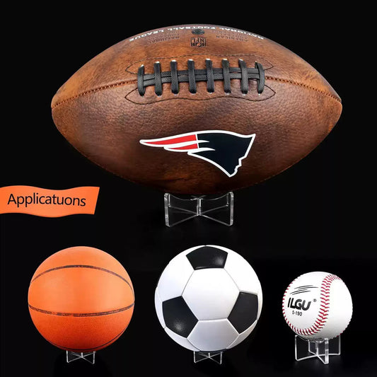 Universal Clear Acrylic Display Stand for All Sports Balls (Basketball, Rugby, Baseball & More) - Scoparius case