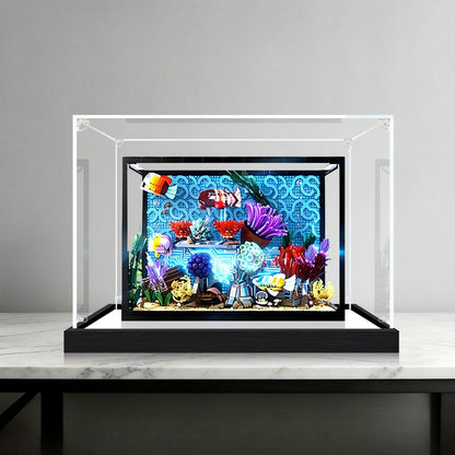 LEGO 10366 Tropical Aquarium Mirror Display Case - No Background