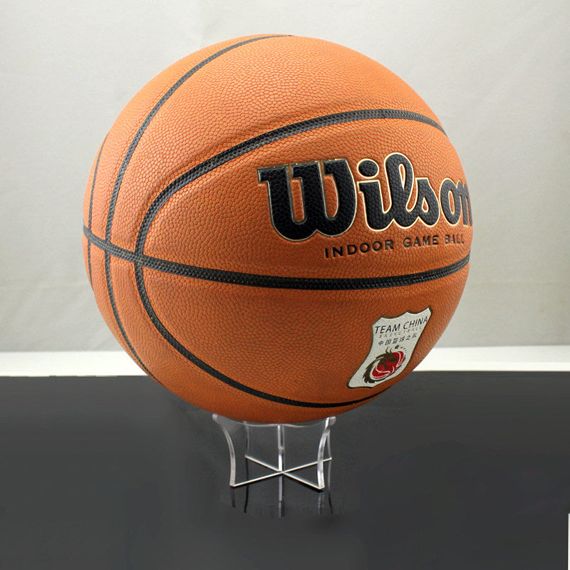 Universal Clear Acrylic Display Stand for All Sports Balls (Basketball, Rugby, Baseball & More)