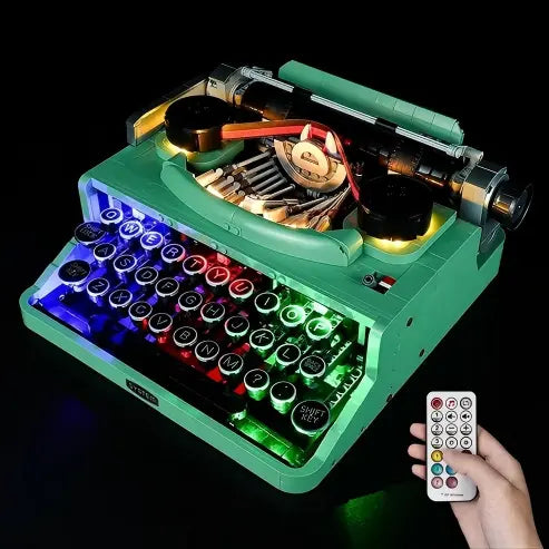 LEGO 21327 Vetrina Specchio Acrilica con Anello Luminoso e Sfondo Stampato UV - Espositore Antipolvere