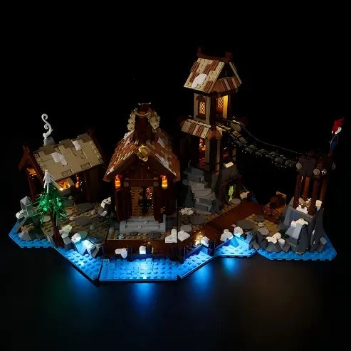 LEGO 21343 Viking Village Mirror Acrylic Display Case - Dustproof Showcase