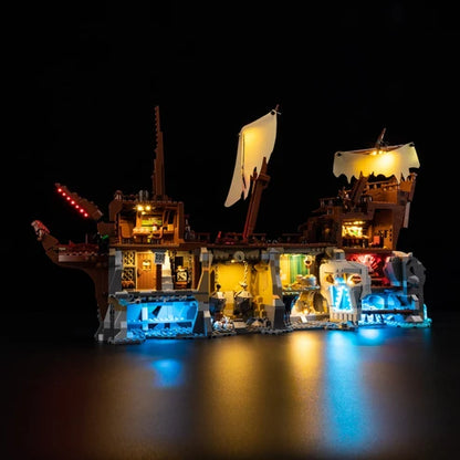 LEGO 21363 The Goonies Mirror Acrylic Display Case with Ring Light & UV-Printed Background - Dustproof Showcase