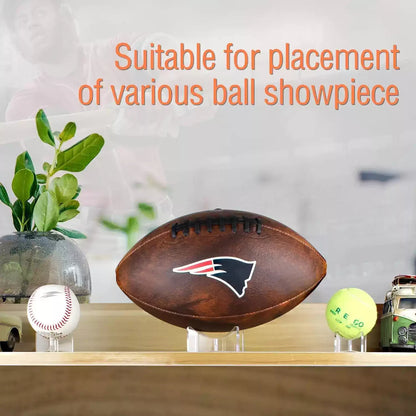 Universal Clear Acrylic Display Stand for All Sports Balls (Basketball, Rugby, Baseball & More)