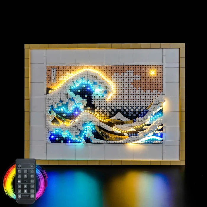 LEGO 31208 Hokusai – The Great Wave Wandmontierbarer Spiegel Acryl-Display-Case - Staubdichte Vitrine