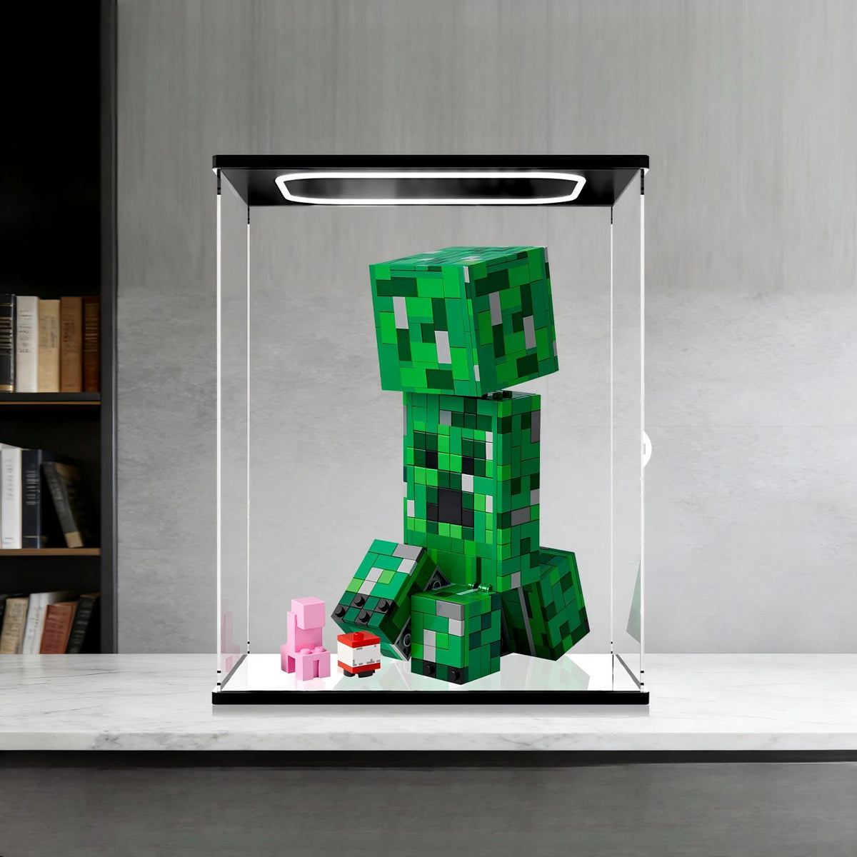 LEGO 21276 The Creeper Mirror Display Case with Ring Light