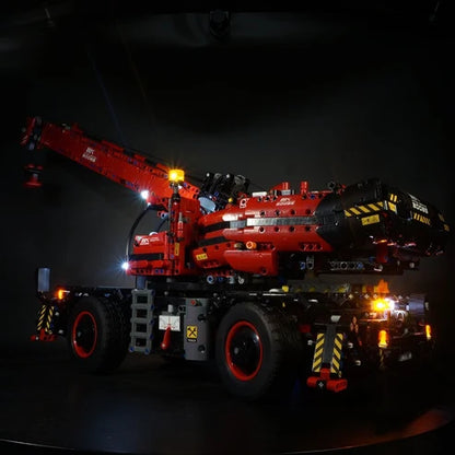 LEGO 42082 Rough Terrain Crane Vetrina Acrilica per Modellini - Espositore Antipolvere