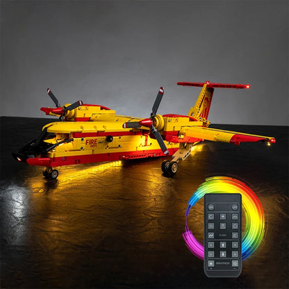 LEGO 42152 Firefighter Aircraft Mirror Acrylic Display Case - Dustproof Showcase