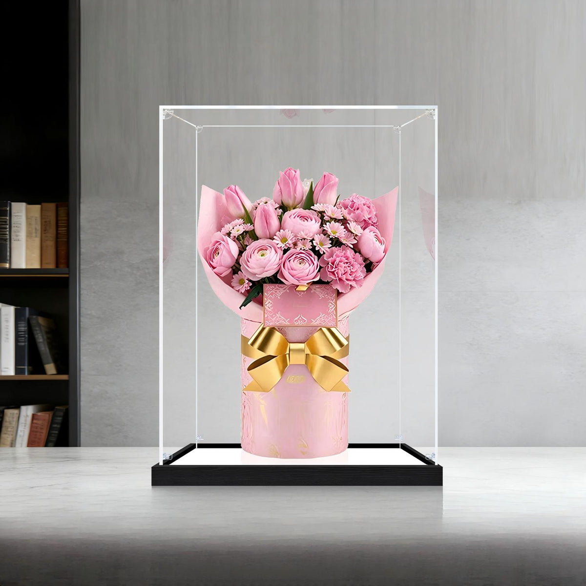 LEGO 10374 Bouquet of Pink Roses Mirror Display Case No Background