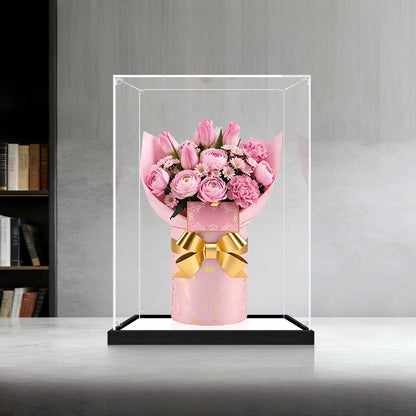 LEGO 10374 Bouquet of Pink Roses Mirror Display Case No Background