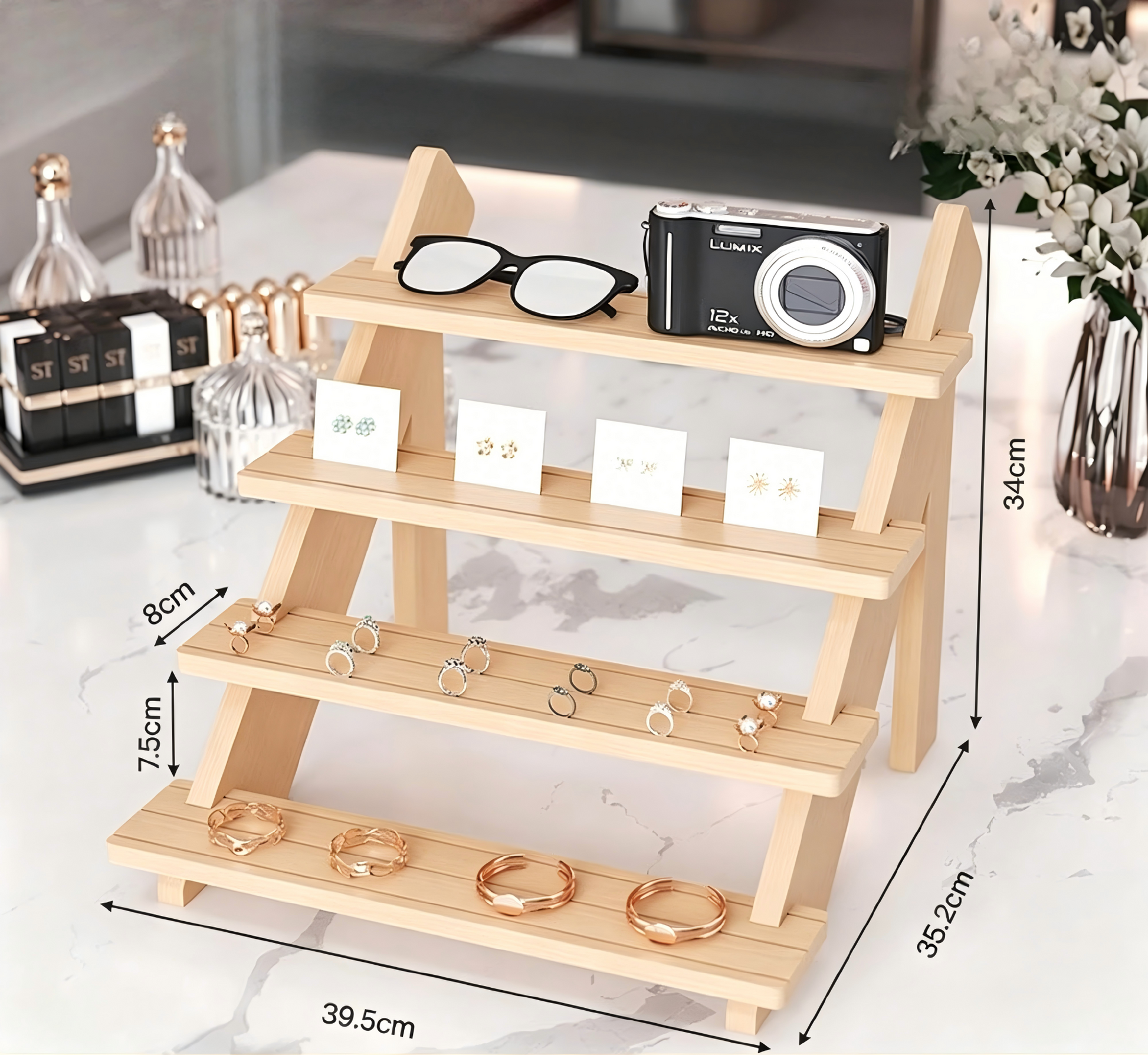 Over 70 styles of personalized display stands—modern solid wood (simple snap-fit DIY assembly) - Scoparius case