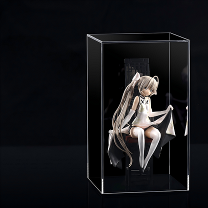 Professional Exhibition Display Case | Seamless Acrylic Cover & Luxury Matte Brushed Black Base
