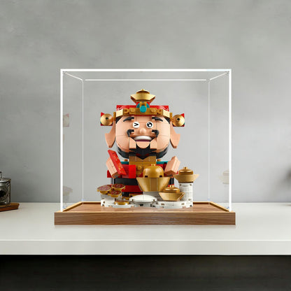 LEGO 40864 Fortune Master Mirror Display Case with Wood Grain Base