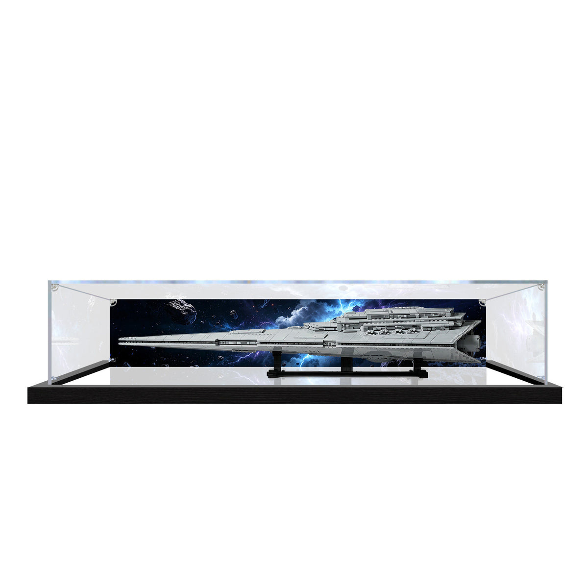 LEGO 75457 Executor Super Star Destroyer Mirror Display Case with UV-Printed Themed Background