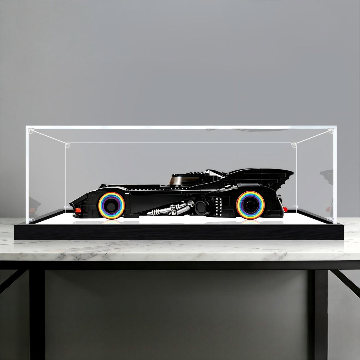 LEGO 76355 Batman Returns Batmobile Mirror Display Case No Background