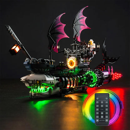 LEGO 71469 Nightmare Shark Ship Mirror Acrylic Display Case - Dustproof Showcase