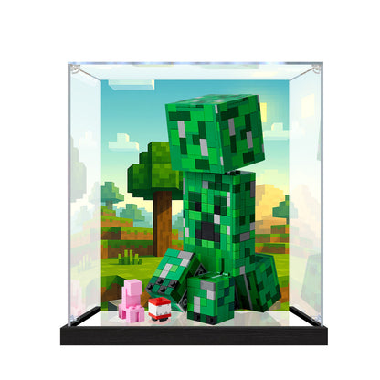 LEGO 21276 The Creeper Mirror Display Case with UV-Printed Themed Background