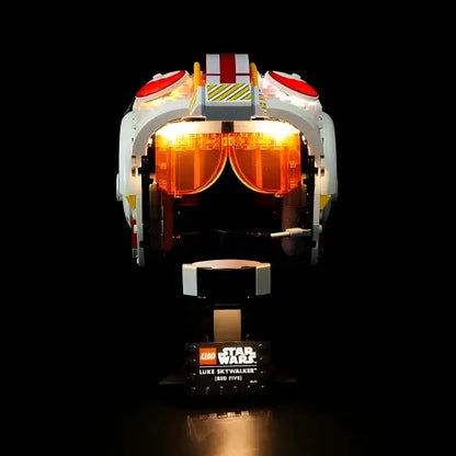 LEGO 75327 Luke Skywalker (Red Five) Helmet Mirror Acrylic Display Case - Dustproof Showcase