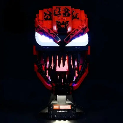 LEGO 76199 屠杀镜像亚克力展示盒，带环形灯和UV印刷背景 - 防尘展示柜