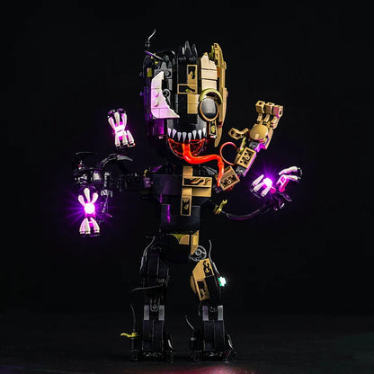 LEGO 76249 Venomized Groot Vetrina espositiva in acrilico a specchio - Espositore antipolvere
