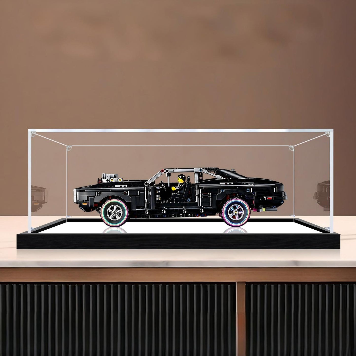 LEGO 42231 Dodge Charger R/T Mirror Display Case - No Background