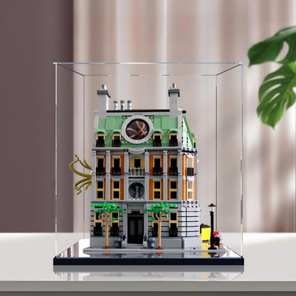 Acrylic Display Case for LEGO 76218 Sanctum Sanctorum, with Themed Printed Background & Dustproof Box