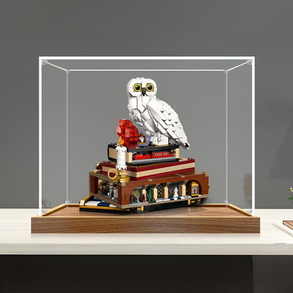 LEGO 76466 Sorcerer's Stone - Collectors' Edition Mirror Acrylic Display Case with Ring Light & UV-Printed Background - Dustproof Showcase