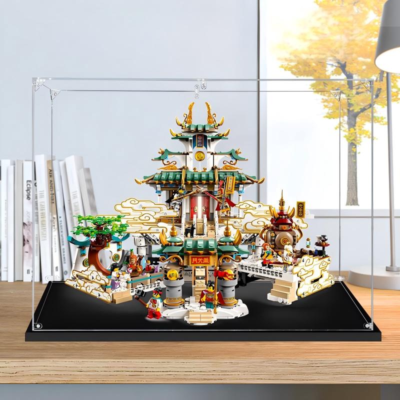 LEGO 80039 Caixa de Exibição de Acrílico com Espelho dos Reinos Celestiais com Luz de Anel e Fundo Impresso em UV - Vitrine à Prova de Poeira