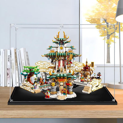 LEGO 80039 Caixa de Exibição de Acrílico com Espelho dos Reinos Celestiais com Luz de Anel e Fundo Impresso em UV - Vitrine à Prova de Poeira