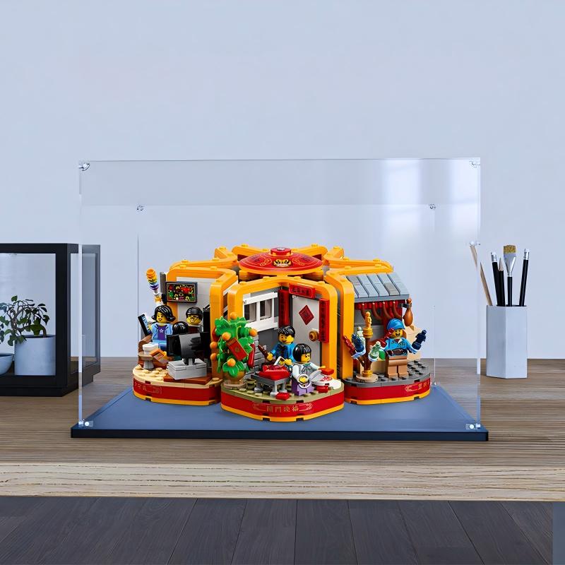 LEGO 80108 Lunar New Year Traditions Vetrina espositiva in acrilico a specchio - Espositore antipolvere