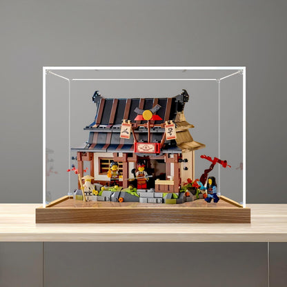 LEGO 71858 四つの武器 鍛冶屋 ミラーアクリルディスプレイケース リングライト＆UVプリント背景付き - 防塵ショーケース