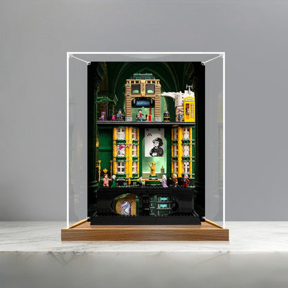 LEGO 76476 حقيبة عرض مرآة أكريليك فاخرة لإصدار وزارة السحر مع إضاءة حلقية وخلفية مطبوعة بالأشعة فوق البنفسجية - صندوق عرض مقاوم للغبار