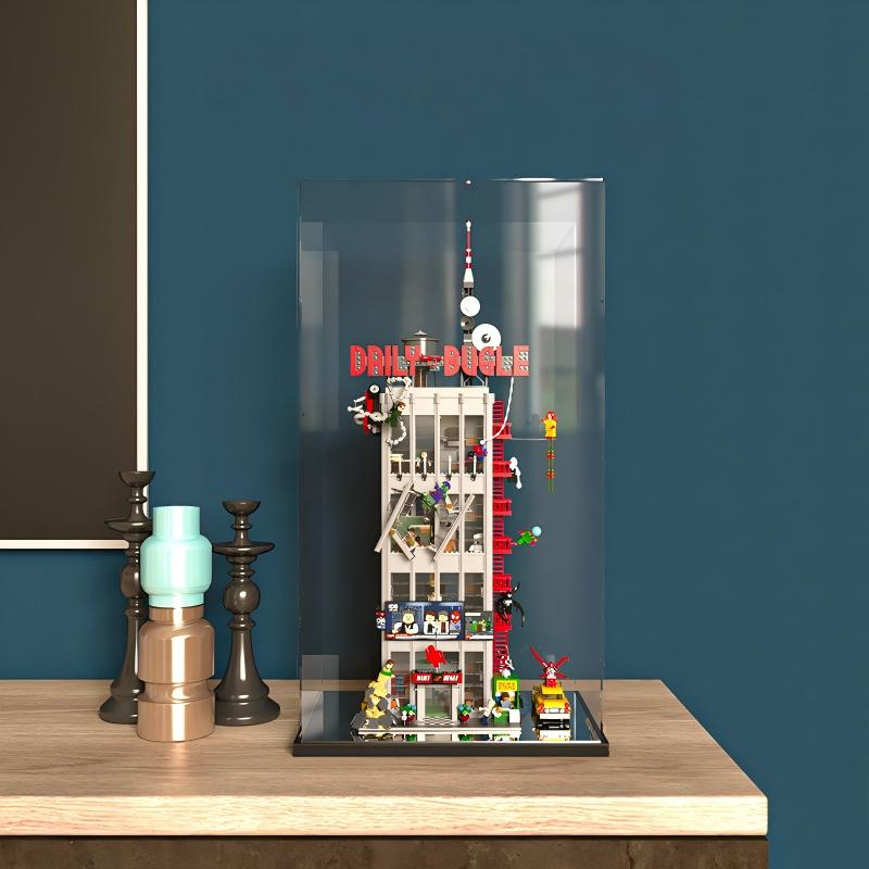 LEGO 76178 Daily Bugle Vetrina espositiva in acrilico a specchio - Espositore antipolvere