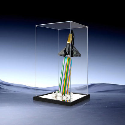 LEGO 10391 LEGO Ideas: Over the Moon Spiegel-Acryl-Vitrinen-Display mit Ringlicht & UV-bedrucktem Hintergrund - Staubgeschützte Präsentation