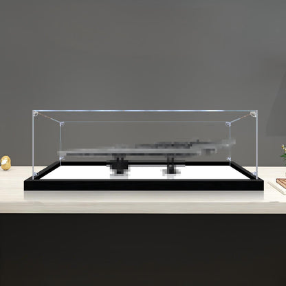LEGO 10221 Super Star Destroyer Mirror Acrylic Display Case with Ring Light & UV-Printed Background - Dustproof Showcase