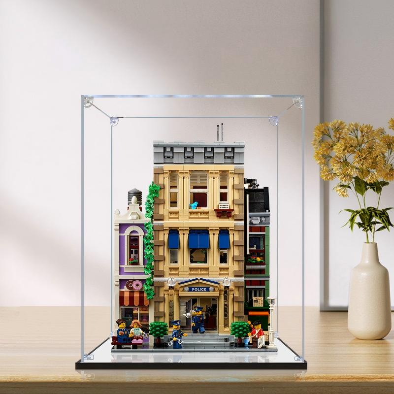 LEGO 10278 Stazione di Polizia Custodia Espositiva in Acrilico a Specchio - Vetrina Antipolvere