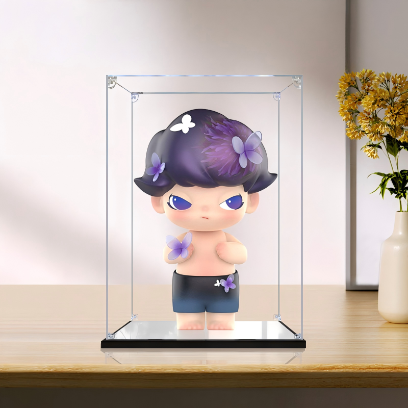 Suitable for Pop Mart MEGA JUST DIMOO Display Case –  Showcase with UV-Printed Background & Mirror Base