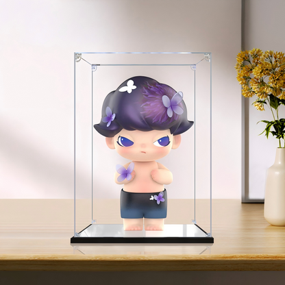Suitable for Pop Mart MEGA JUST DIMOO Display Case –  Showcase with UV-Printed Background & Mirror Base